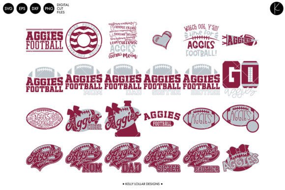 Aggies Football Bundle: Graphics for School Crafts