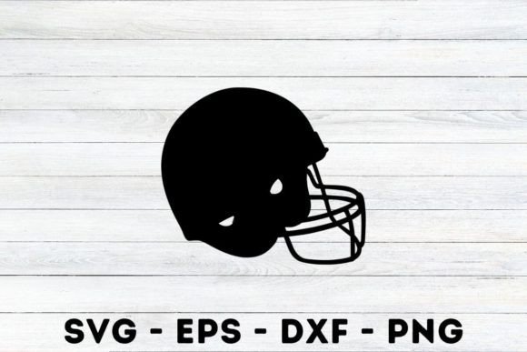 American Football Helmet Silhouette Svg for Crafts Graphics