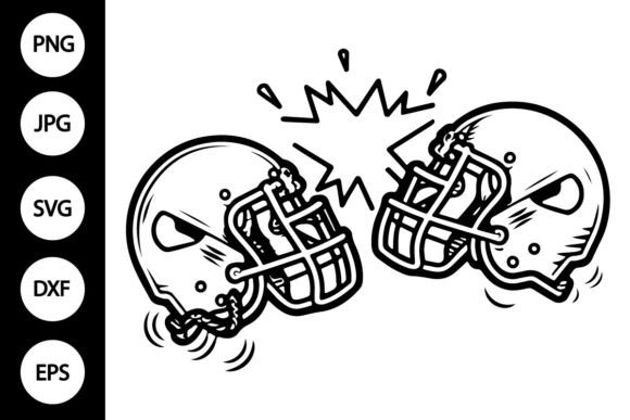 American Football Helmet Smashing SVG: Graphics for Crafts