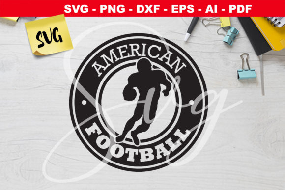 American Football Logo Graphics for Crafts and Branding