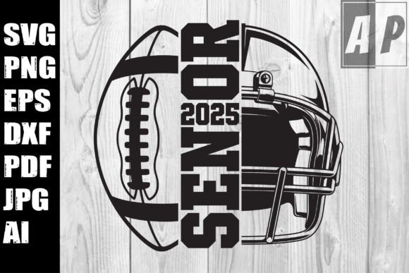 American Football Senior 2025 Svg: Graphics for Crafts