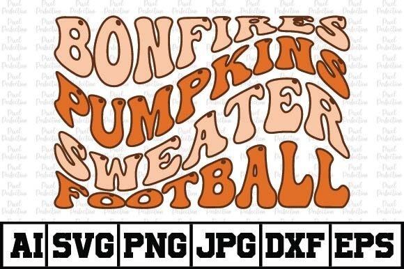Bonfires Pumpkins Sweater Football: Graphics & Crafts