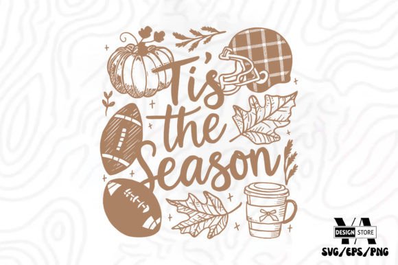 Fall Autumn Football Graphics for Crafts & SVG Projects