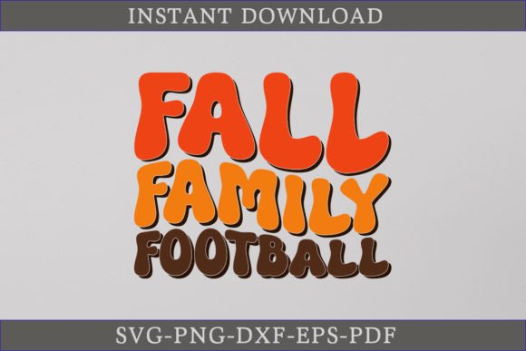 Fall Family Football Retro SVG: Graphics for Crafts
