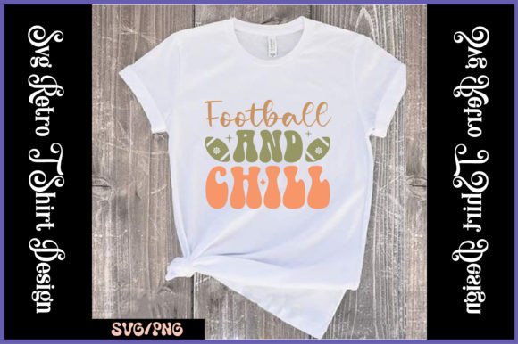 Football and Chill Retro SVG: Graphics for Crafts