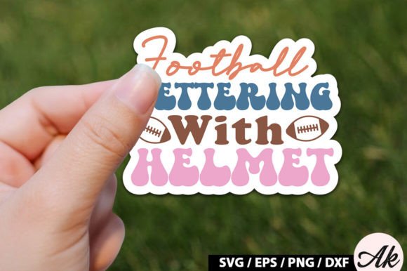 Football Lettering Graphics for Retro Crafts