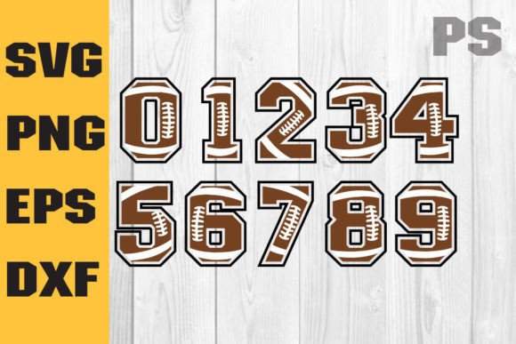 Football Numbers SVG: Graphics for Crafts & Web