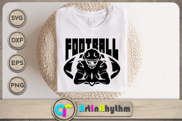 Football Player & Ball SVG: Graphics for Crafts