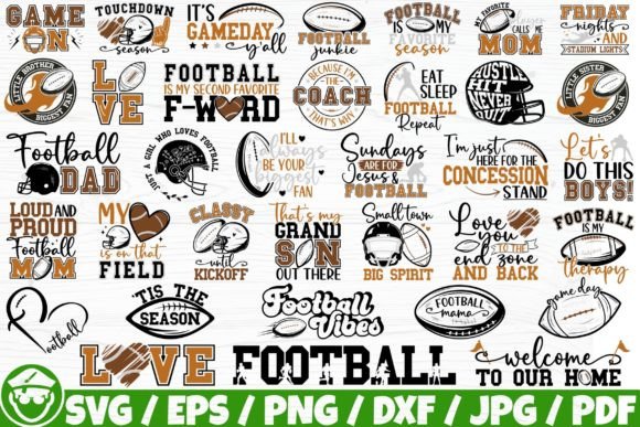 Football Quotes X35 Bundle: Graphics for Crafts