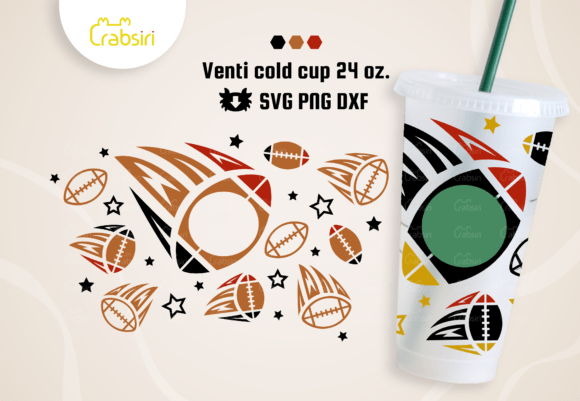 Football Venti Cold Cup 24oz SVG Review