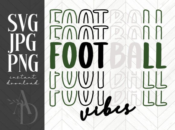 Football Vibes Repeat Green Word Design Review