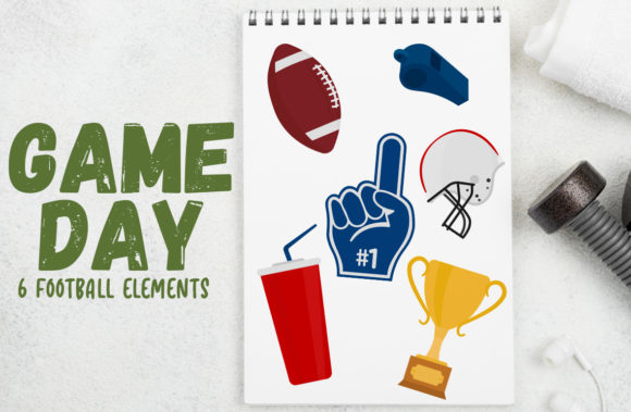 Game Day Football Elements: Graphics for Crafts