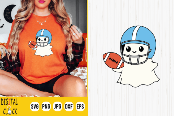 Halloween Sport Ghost Graphics for Local Crafts Branding