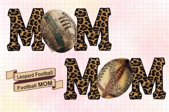Leopard Football Mom Sublimation: Graphics for Crafts